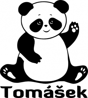 Samolepka Panda s menom