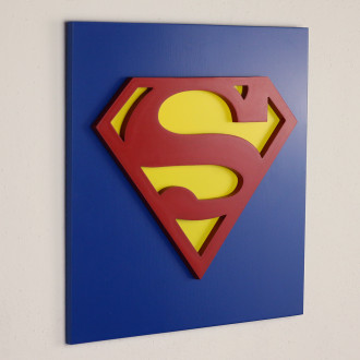 3D Drevená dekorácia symbol Supermana