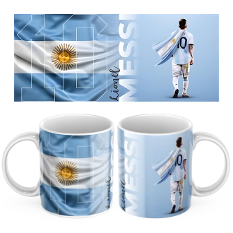 Keramický hrnček Messi a Vlajka