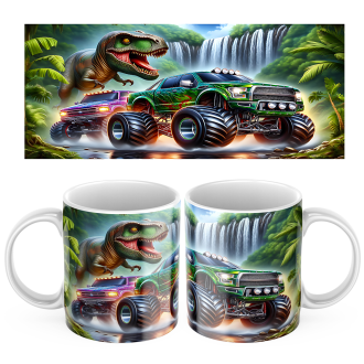 Keramický hrnček Dinousaurus a Monster Truck