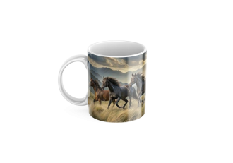 Keramický hrnček Kone a Hory