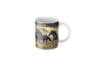 Keramický hrnček Kone a Hory