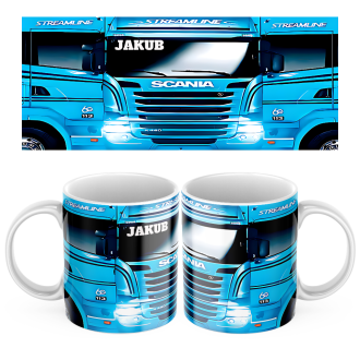 Keramický hrnček s motívom kamiónu Scania