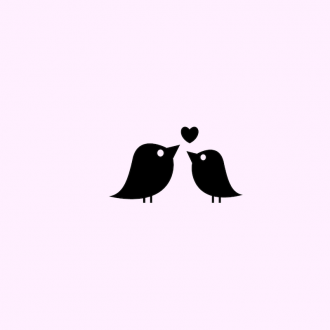Samolepka Vtáčiky zamilovaní