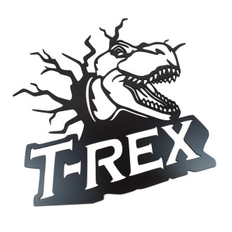Drevená dekorácia Dinosaurus T-REX čierna
