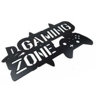 Drevená dekorácia Gaming Zone čierna