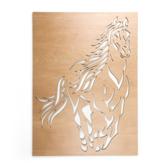 Drevená dekorácia Obraz koňa