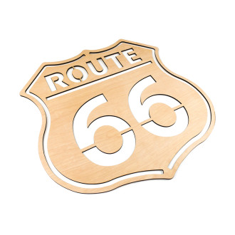 Drevená dekorácia Route 66
