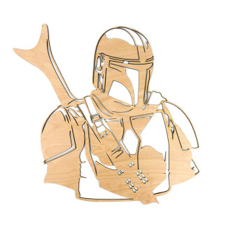 Drevená dekorácia Star Wars Mandalorian