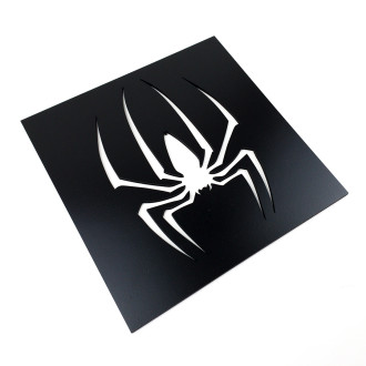 Drevená dekorácia Symbol Spidermana čierna