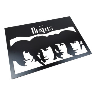 Drevená dekorácia The Beatles čierna