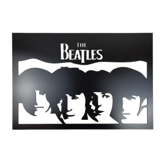 Drevená dekorácia The Beatles čierna