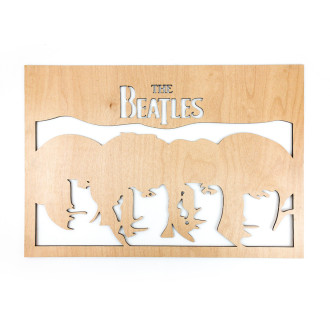 Drevená dekorácia The Beatles