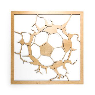 Drevená  dekorácia Futbalová lopta