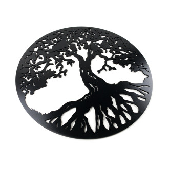 Drevená dekorácia Strom života čierny