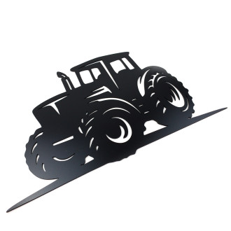 Drevená dekorácia Traktor čierny