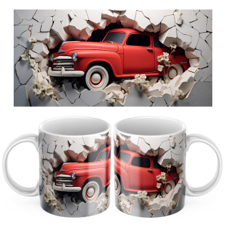 Keramický Hrnček Retro Auto