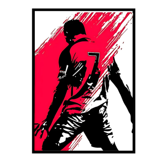 Obraz na plátne v ráme - Futbalista Ronaldo