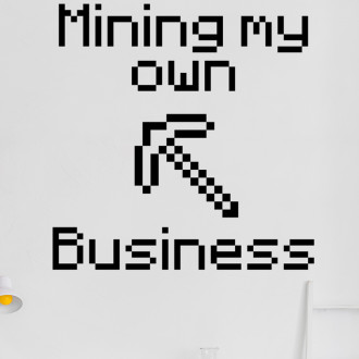 Samolepka Minecraft s nápisom