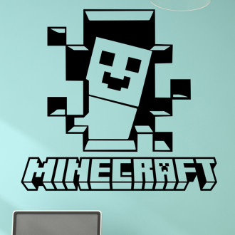 Samolepka Minecraft s úsmevom