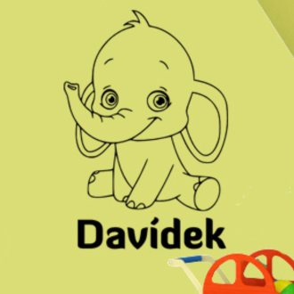 Samolepka Sloníča s menom