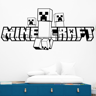 Samolepka s nápisom Minecraft