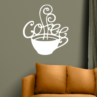 Samolepka Šálka ​​kávy fantázie