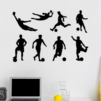 Samolepka Siluety futbalistov