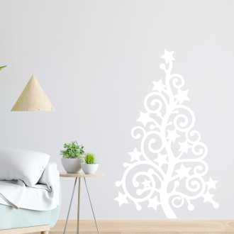 Samolepka Vianočný strom, hviezda